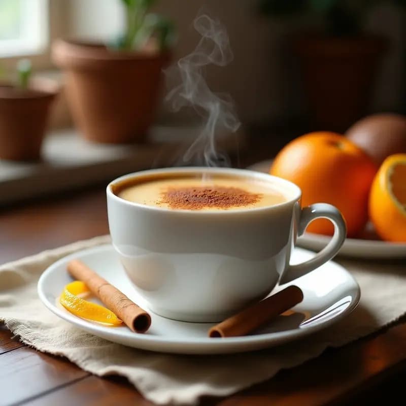 Café Bombón con Canela y Corteza de Naranja: Bebida Valenciana Tradicional