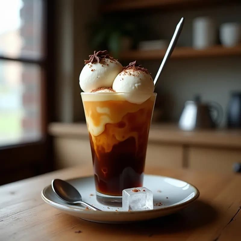 Café Bombón con Helado de Vainilla y Virutas de Chocolate: Bebida Española para Amantes del Café
