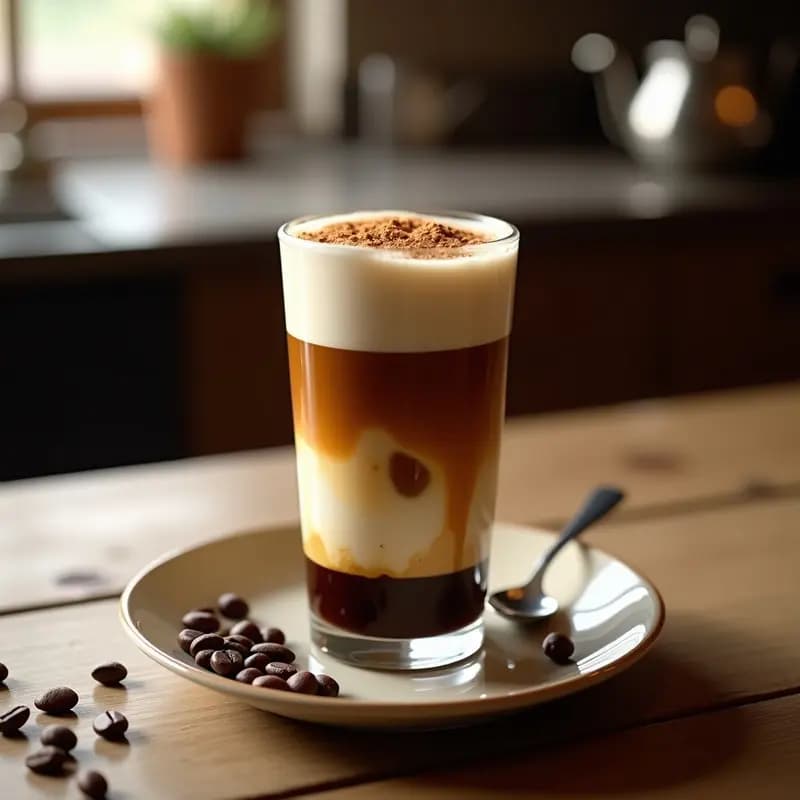 Cafe Bombón con Leche Condensada: Bebida Española Dulce y Cremosa