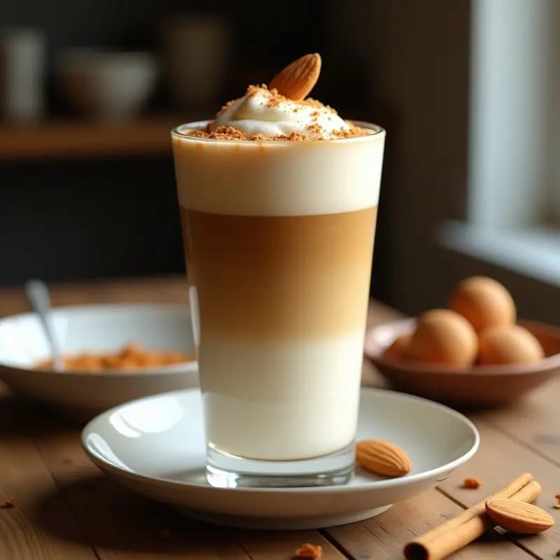 Café Dalgona con Leche de Almendras: Bebida Coreana Espumosa y Sin Lácteos