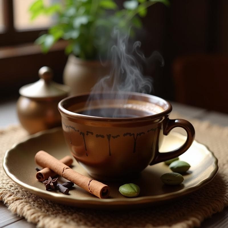 Café Especiado con Cardamomo y Canela: Receta Tradicional Árabe para Energizar tu Mañana