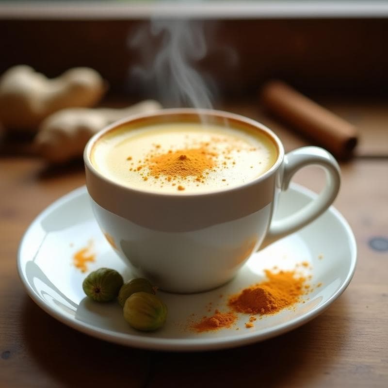 Café con Especias y Leche de Avena: Receta de Golden Latte Energizante para la Mañana