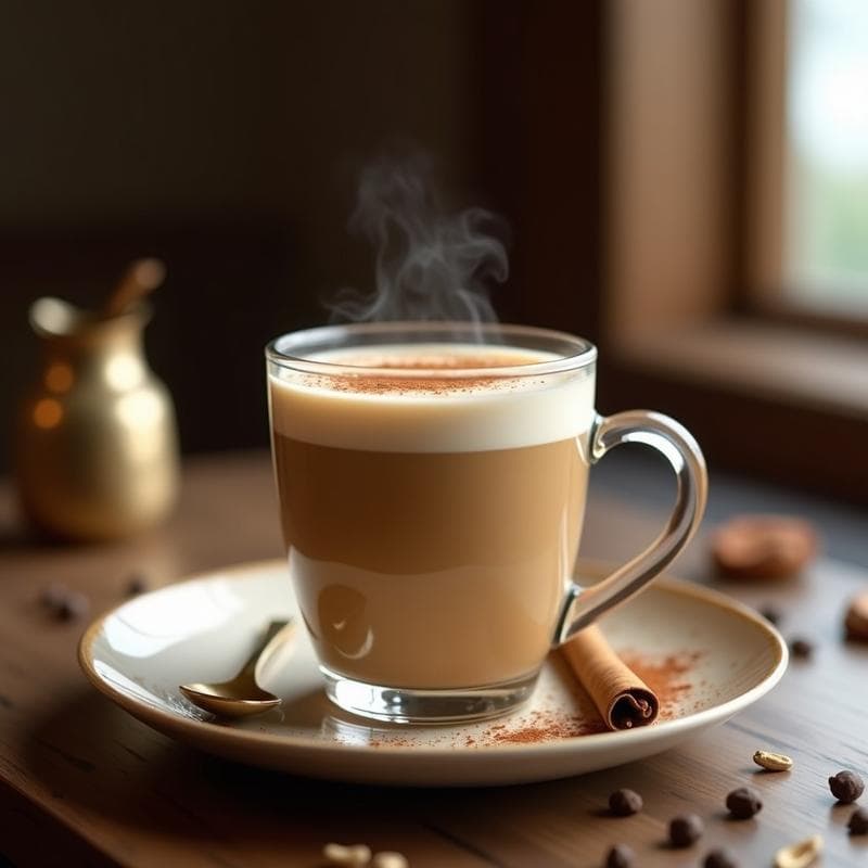 Bebida de Café con Especias y Leche de Avena: Latte Árabe Energético en 5 Minutos
