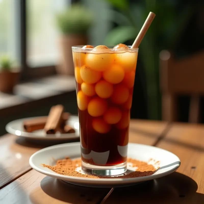 Bebida de Café Frío con Esferas de Leche Condensada y Canela: Receta de TikTok que Explota