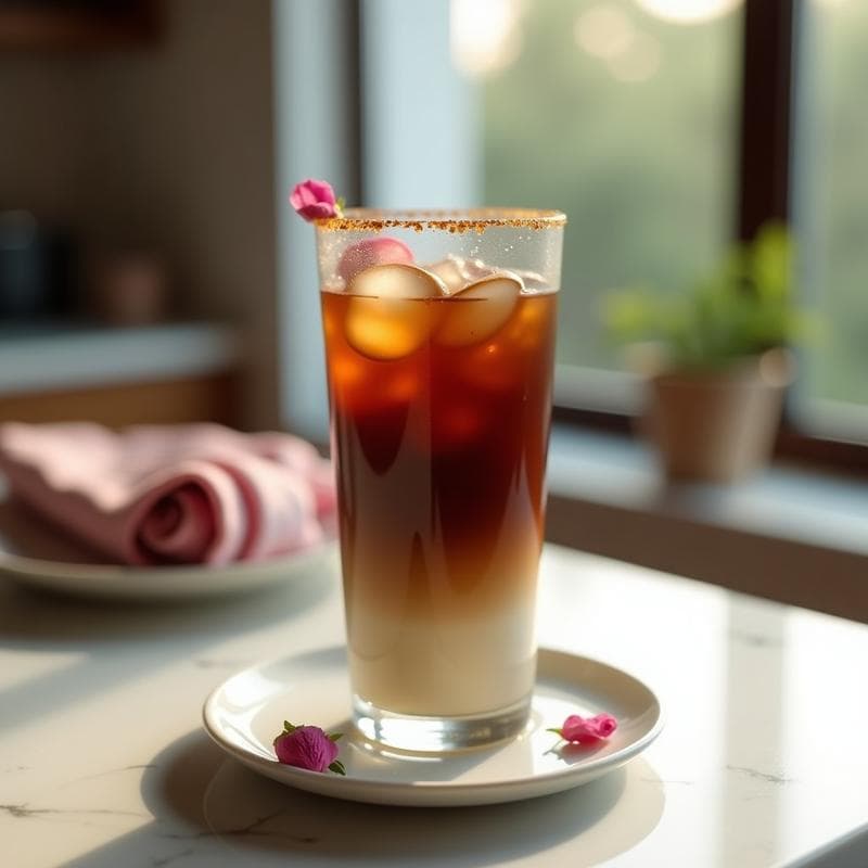 Bebida de Café Frío con Esencia de Rosa y Cardamomo: Receta Árabe Sin Azúcar