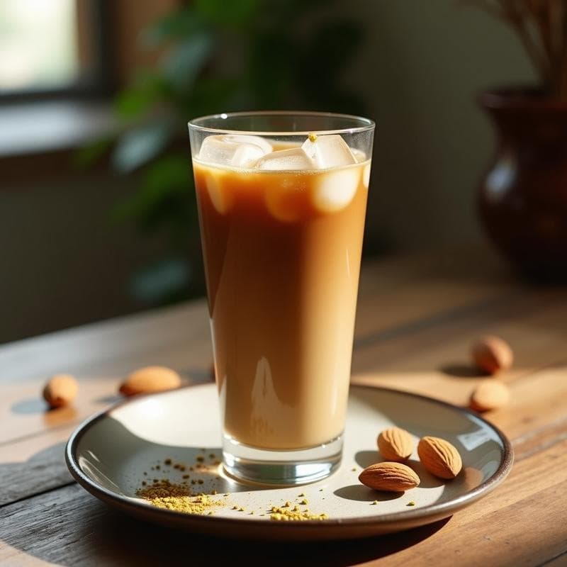 Café Helado con Leche de almendras y Esencia de Cardamomo: Bebida Turca Sin Azúcar y Antioxidante