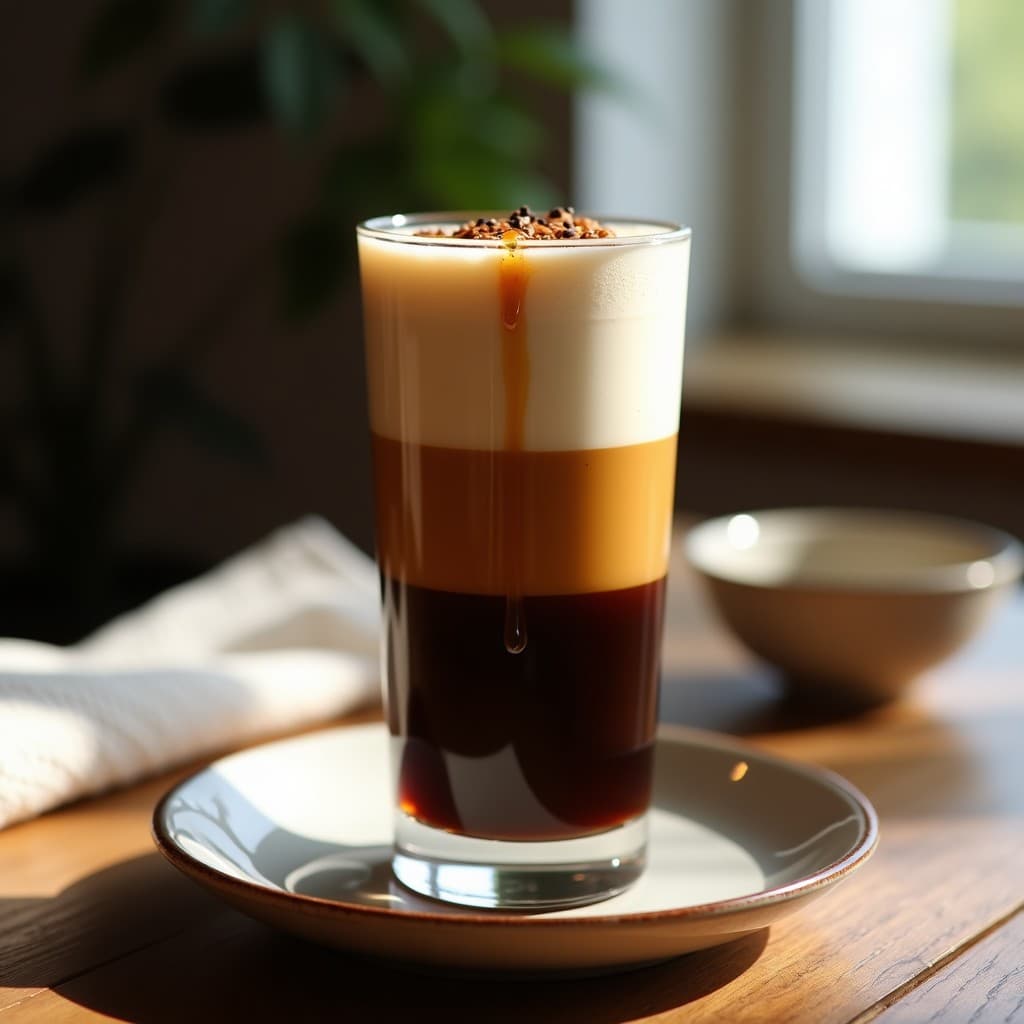 Café Latte de Corea con Leche de Soja y Jarabe de Dátil: Bebida Vegana y Energizante