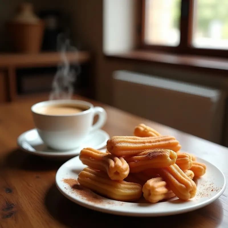 Café con Leche y Churros: Desayuno Tradicional de Churrería