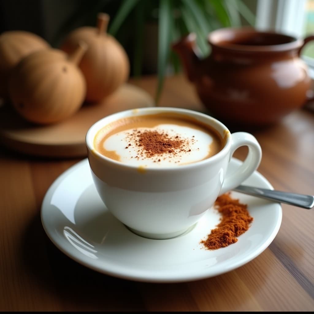 Bebida de Café con Leche de Coco Espumada y Especias: Receta Turingia para Tupper