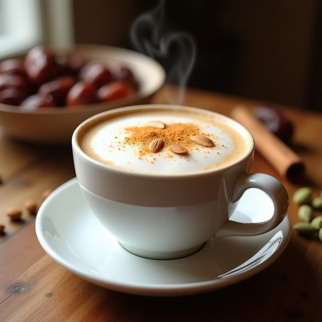 Bebida de Café con Leche de Dátiles y Especias: Latte Vegano de Inspiración Marroquí