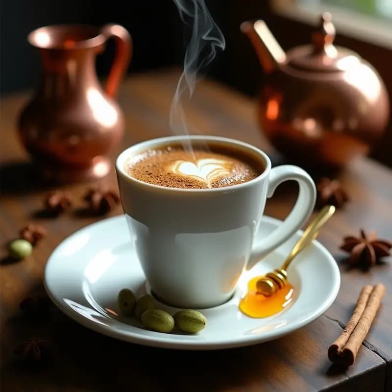 Café Turco con Cardamomo y Miel: Bebida Árabe Energizante y Aromática