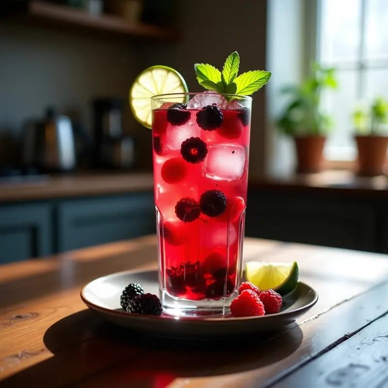 Caipirinha de Frutos Rojos: Cóctel Brasileño sin Alcohol y Antioxidante
