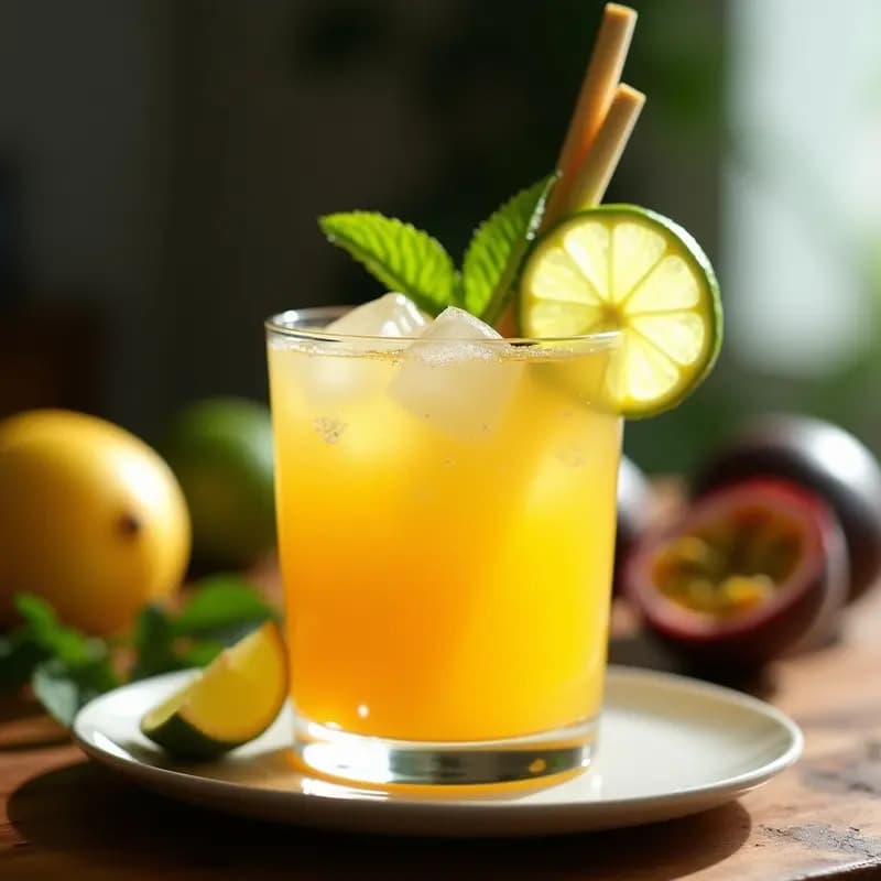 Caipirinha de Maracuyá: Bebida Brasileira Refrescante y Sin Alcohol con Toque Cítrico