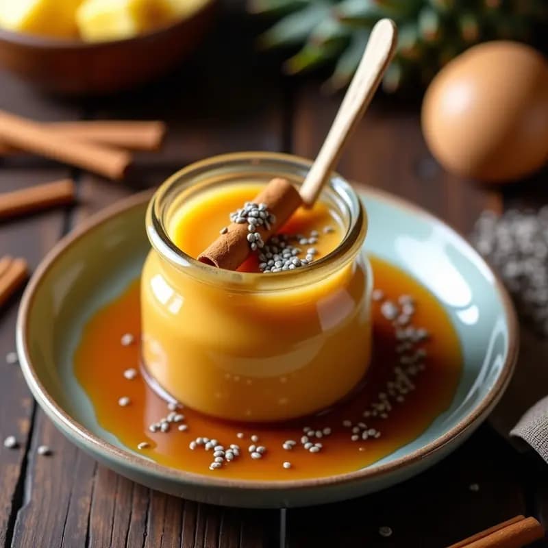 Cajeta de Corteza de Piña: Postre Mexicano Sin Azúcar con Canela y Vainilla