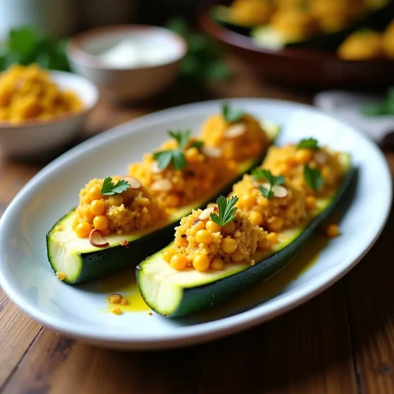 Calabacín Relleno de Quinoa y Cúrcuma: Receta Vegana Alta en Proteína en 30 Minutos