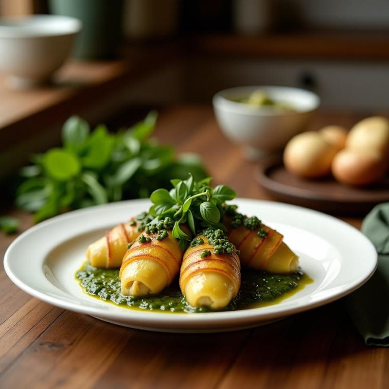 Calabacines en Espiral al Horno con Pesto de Albahaca y Piñones: Receta Sin Gluten y Baja en Calorías