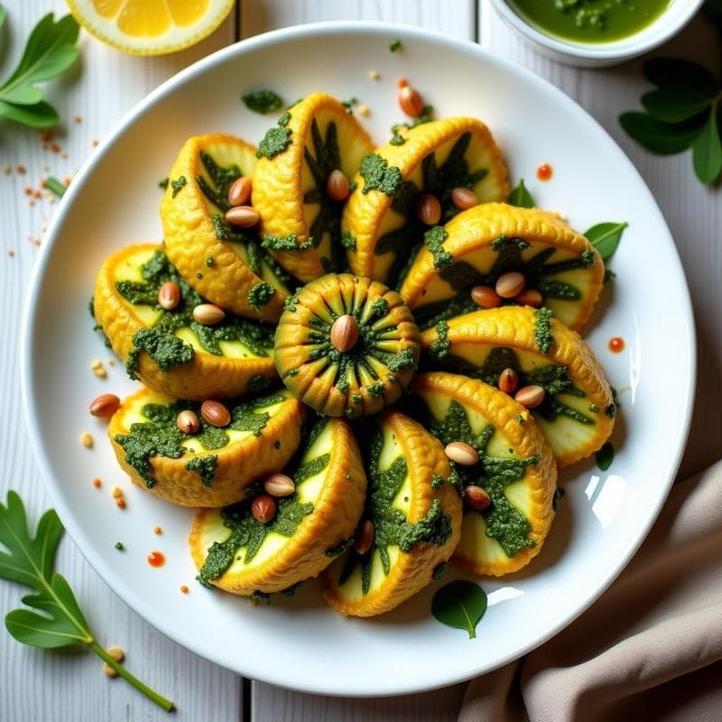 Calabacines en Espiral con Pesto de Rúcula y Piñones: Receta Vegana en Airfryer y Sin Aceite