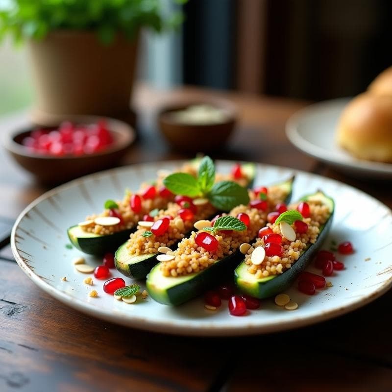 Calabacines Rellenos de Bulgur y Granados: Receta en Airfryer con Toque Armenio