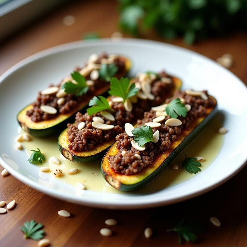Calabacines Rellenos de Carne Picada y Arroz Salvaje: Receta Sin Gluten en Thermomix