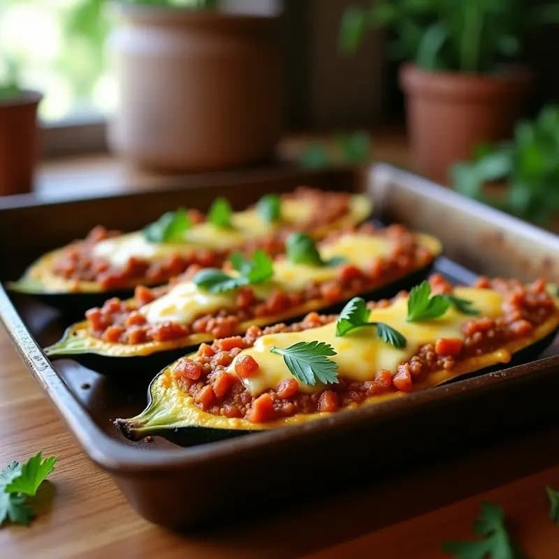 Calabacines Rellenos de Carne Picada y Tomate: Receta de Aprovechamiento Fácil