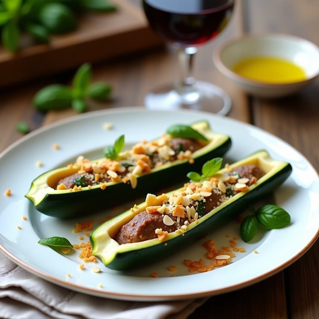 Calabacines Rellenos de Carne de Cordero y Hierbas Provenzales: Receta Francesa en Thermomix