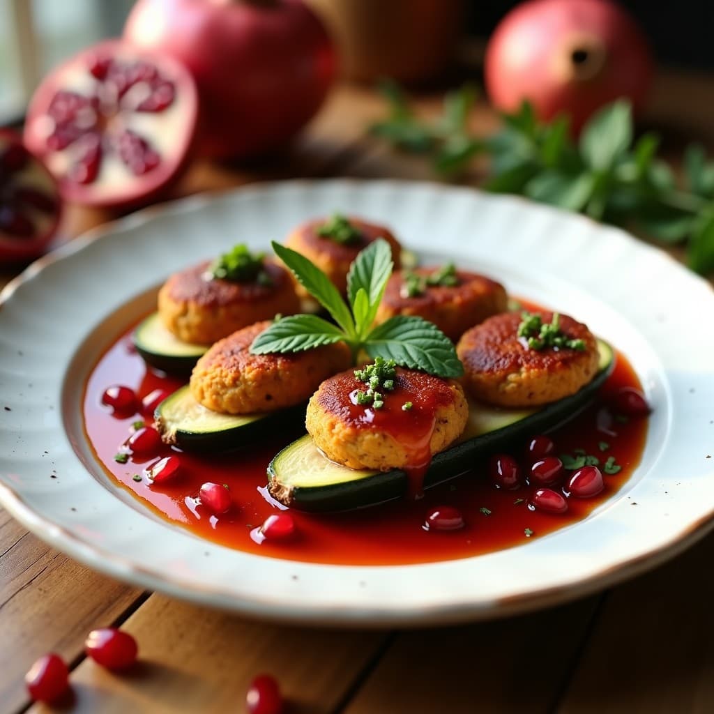 Calabacines Rellenos de Falafel y Salsa de Granado: Receta Libanesa en Olla Lenta