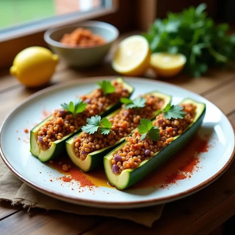 Calabacines Rellenos de Lentejas y Arroz Basmati: Receta Persa Vegana y Sin Gluten