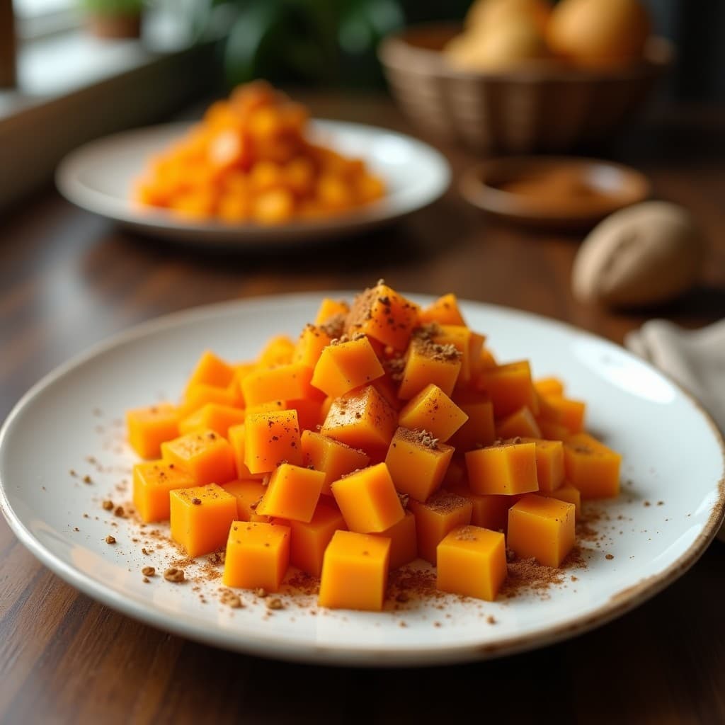 Calabaza Butternut al Microondas con Especias de Pumpkin Spice: Receta Americana Keto en 10 Minutos