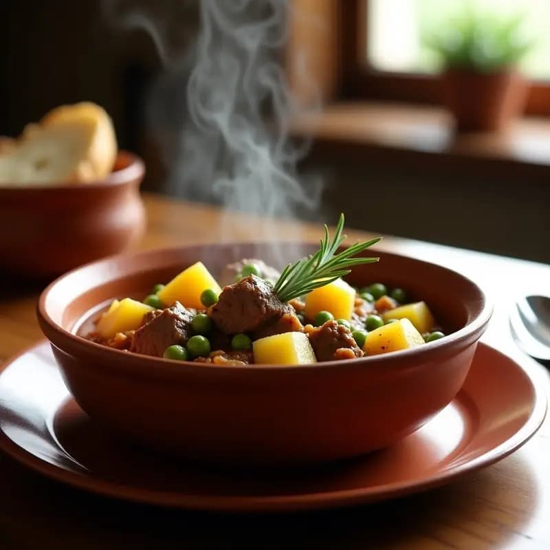 Caldereta de Cordero con Patatas y Guisantes: Receta de Pastores para Días Fríos