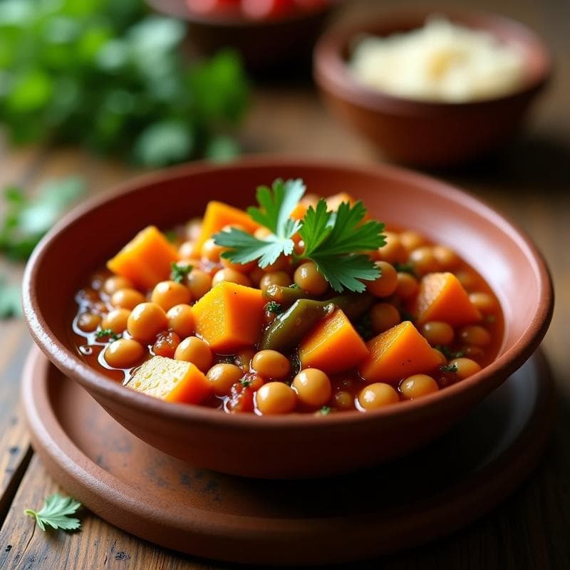 Caldero de Garbanzos y Ñame con Sofrito de Pimientos: Receta Dominicana en Thermomix y Sin Lactosa