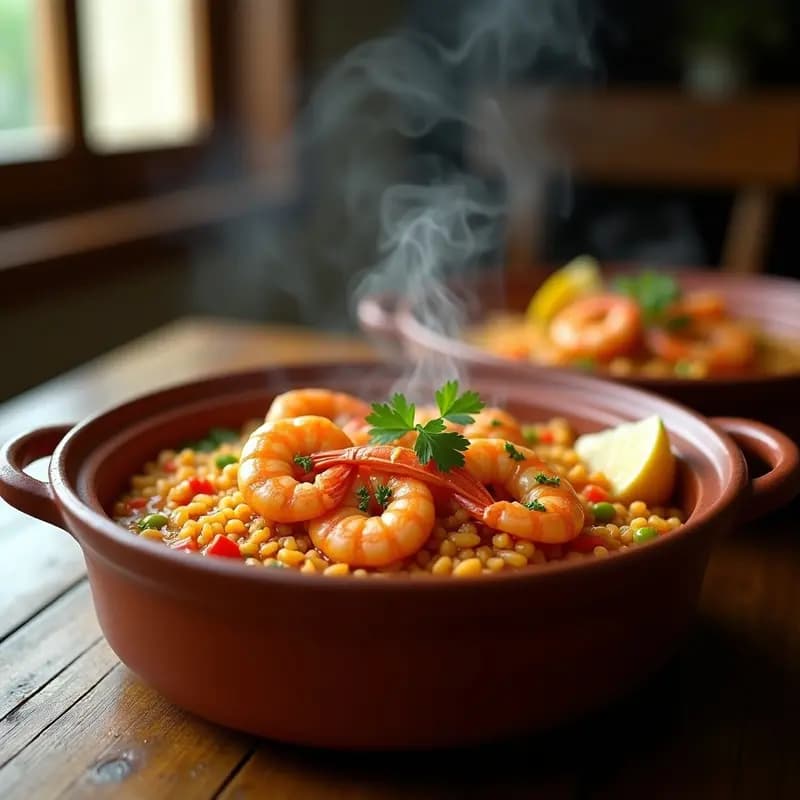 Caldero de Langostinos y Arroz: Receta de Pescadores de la Costa Mediterránea