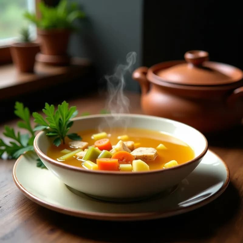 Caldo de Huesos con Jengibre: Receta Reconfortante y Alta en Colágeno en 8 Horas