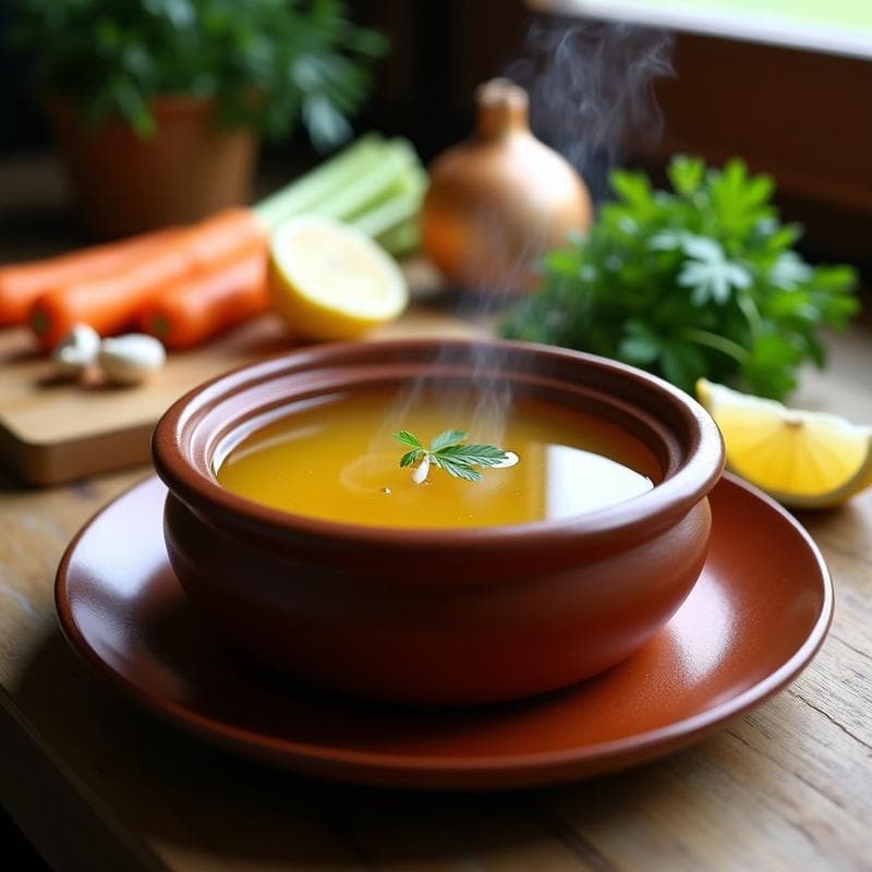 Caldo de Huesos de Cordero: Receta en Olla Lenta con Colágeno Natural y Sabor Profundo