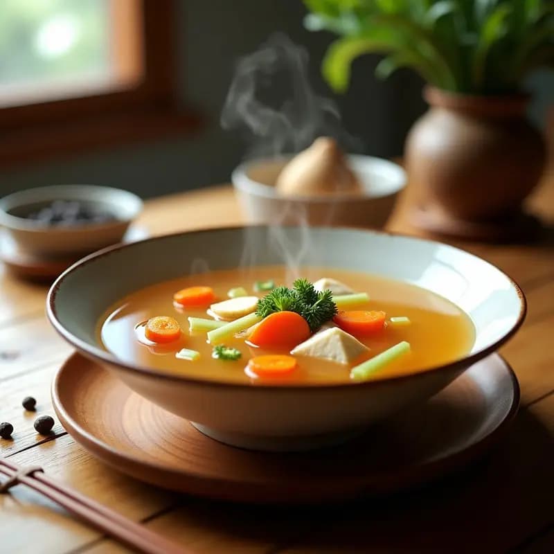 Caldo de Huesos con Ginseng: Receta Asiática Reconfortante y Rica en Colágeno