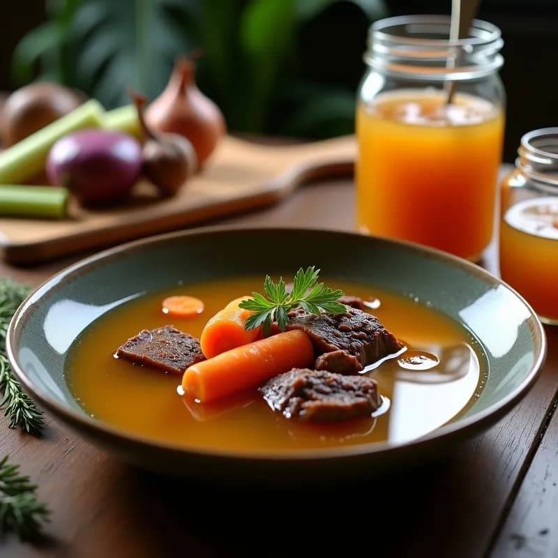 Caldo de Huesos de Ternera: Receta en Olla Lenta con 24 Horas de Cocción