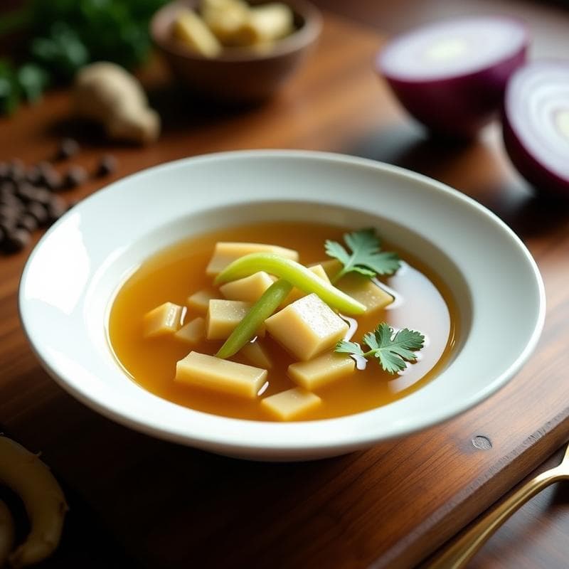 Caldo de Huesos con Raíz de Apio y Jengibre: Sopa China Detox para el Sistema Inmunológico