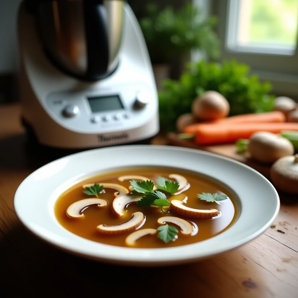 Caldo de Huesos de Champiñones Portobello: Receta Vegana Reconfortante en Thermomix
