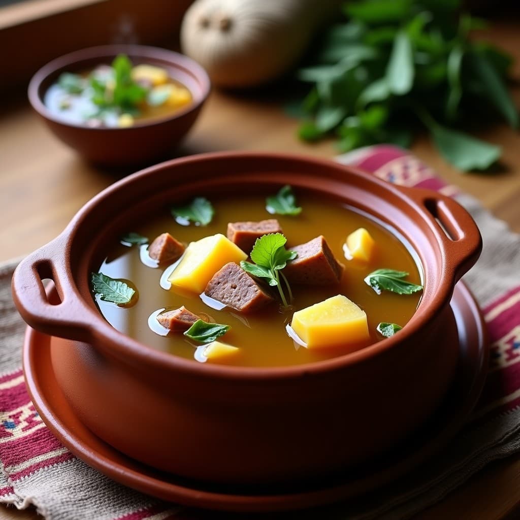Caldo de Huesos de Cordero con Raíces Andinas: Sopa Peruana Alta en Colágeno