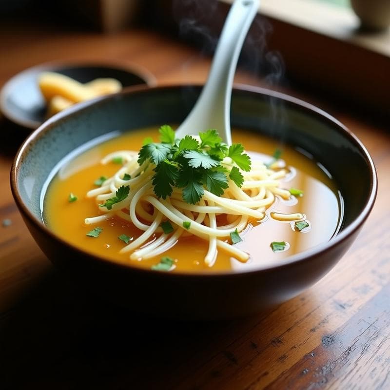Caldo de Huesos con Fideos de Konjac: Receta China Desintoxicante en Olla Exprés