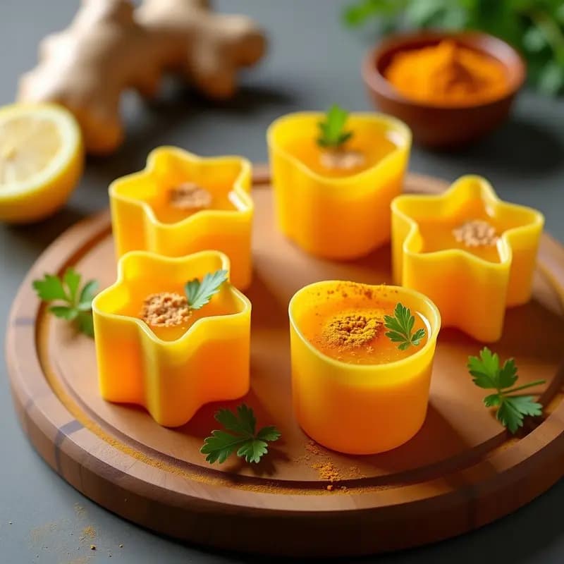 Caldo de Huesos con Jengibre y Cúrcuma en Vasitos de Hielo: Shot Detox y Antiinflamatorio