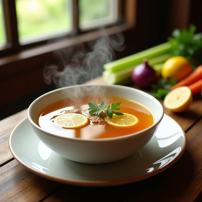 Caldo de Huesos de Vaca con Jengibre y Limón: Receta en Olla Express para Desintoxicar