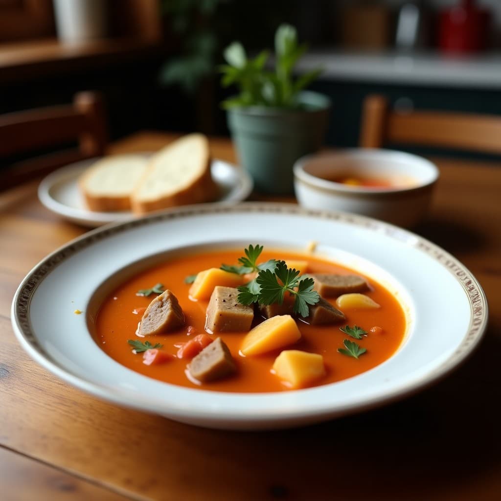 Caldo de Huesos de Res y Raíces de Apio con Especias Marroquíes: Receta en Olla Lenta