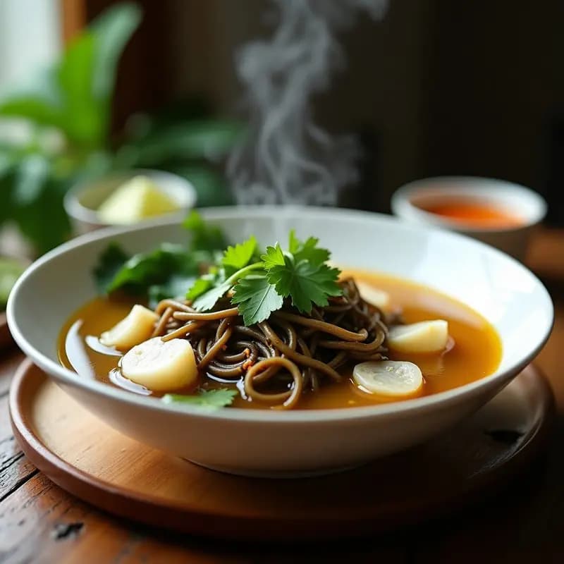 Caldo de Pescado con Fideos de Algas y Raíz de Loto: Receta Vietnamita Detox en Olla Express
