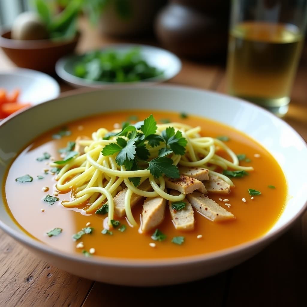 Caldo de Pollo y Jengibre con Fideos de Calabacín: Receta en Olla Express Detox