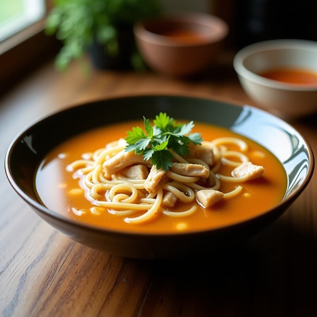 Caldo de Pollo y Jengibre con Fideos de Konjac: Receta China Baja en Carbohidratos