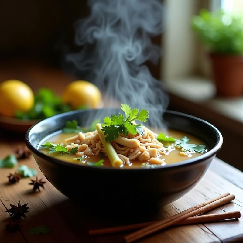 Caldo de Pollo con Jengibre y Lemongrass: Receta Vietnamita Keto en Olla de Presión