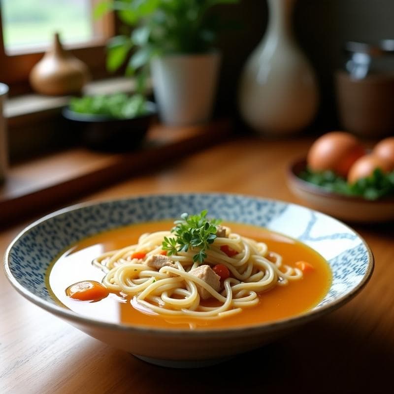 Caldo de Pollo con Jengibre y Fideos de Shirataki: Receta Keto en Olla Lenta