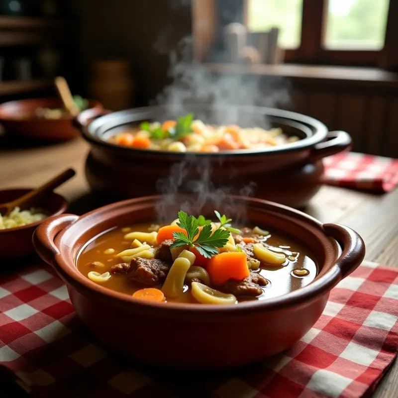 Caldo Talaverano de Ternera y Verduras: Receta Tradicional en Olla Lenta con Alto Contenido en Proteínas