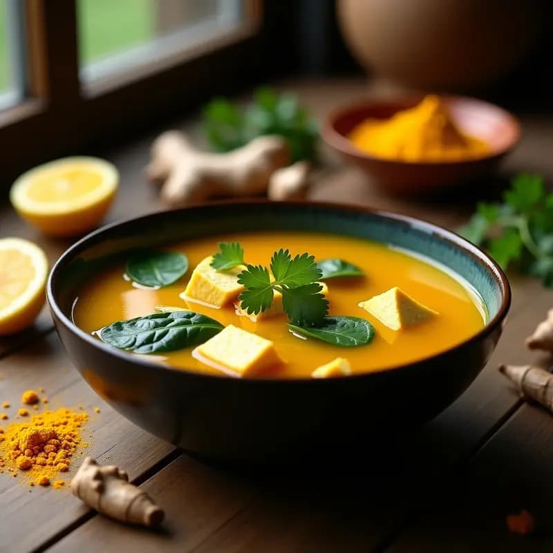 Caldo Tibetano Vegano con Cúrcuma: Receta Antiinflamatoria en 30 Minutos