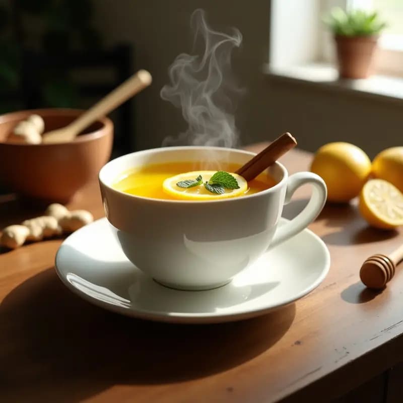 Caldo Tibio de Jengibre y Cítricos: Receta para Fortalecer la Inmunidad en 15 Minutos